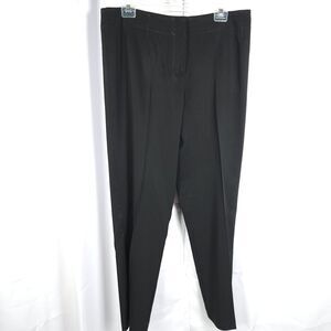 Harve Benard Womens 12 34x31 Black Flat Front Formal Business Office Dress Pants